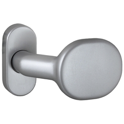 Trendline Türknopf fest-drehbar auf ovaler Rosette RAL 8077 dunkelbraun, M5