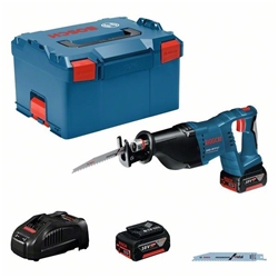 Bosch Akku-Säbelsäge GSA 18V-LI, L-BOXX 238 mit 2 x Li-Ion-Akku 5.0Ah, Säbelsägeblatt Nr. 060164J00B