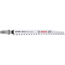 Bosch EXPERT Wood 2-side clean T 308 B Stichsägeblatt, 5 Stück, für Stichsägen Nr. 2608900551