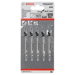 Bosch Stichsägeblatt T 101 AOF Clean for Hard Wood, 5er-Pack Nr. 2608634233