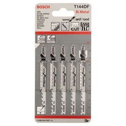 Bosch Stichsägeblatt T 144 DF Speed for Hard Wood, 5er-Pack Nr. 2608634567