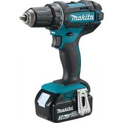 Makita Akku-Bohrschrauber DDF482RFJ 18V / 3,0Ah, Drehmoment in 21 Stufen einstellbar, 2-Gang-Vollmetall-Planeten- getriebe, Lieferumfang: 1 x Akku-Bohrschrauber, 1 x MAKPAC Gr. 2, 2 x Akku-BL1830B Li 18V / 3,0 Ah, 1 x Schnellladegerät DC18RC