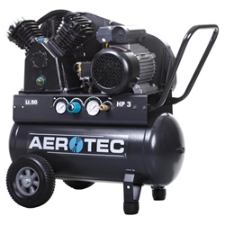 prosales Aerotec 450-50 CT3 230 Volt TECHLINE fahrbarer Kolbenkompressor in ölgeschmierter Ausführung inkl. Druckminderer zur genaugen Abgabedruckeinstellung Nr. 2013280