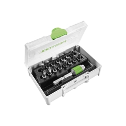 Festool Bit-Sortiment SYS3 XXS CE-MX BHS 60 Nr. 205822 inkl. CENTROTEC Schnellwechsel-Bithalter BHS 60 CE, Bits TX 10, 15, 20, 2x25, 30, PZ 1, 2x2, 3, PH 1, 2, 3, SZ 0,8x5,5, 0,6x4,5, SYS3 XXS
