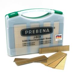PREBENA Volltreffer Aktions-Set, bestehend aus: 1 x Druckluftnagler 2XR-J50, 1 x Kompressor Vita 45, 1 x J-Box, 1 x Spiralschlauch 6x9mm
