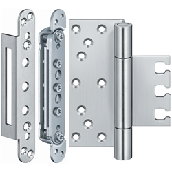 Simonswerk OT-Band-Satz VARIANT® VX 7729/160-4 HA MSTS edelstahl matt gebürstet, DIN-Richtung: Links-Rechts, Rollen Ø 22,5mm, Rollenlänge: 160mm, 160kg (inkl. Aufnahmeelement VX7531 3D u. Abdeckwinkel VX7561 KK) Nr. 5 051997 0 04089