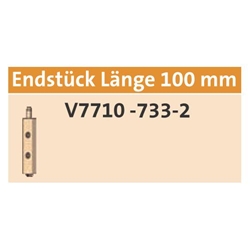 KFV Endstück V7710-733-2 100x8x28x8mm RAL9007 Links für 2-flügelige KS-Türen (Stulp) Nr. 3452078