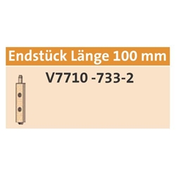 KFV Endstück V7710-733-2 100x8x28x8mm RAL9007 Rechts für 2-flügelige KS-Türen (Stulp) Nr. 3452077