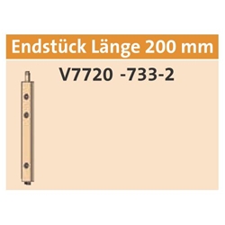 KFV Endstück V7720-733-2 200x8x28x8mm RAL9007 Links für 2-flügelige KS-Türen (Stulp) Nr. 3452080
