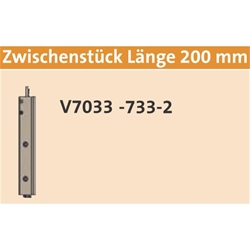 KFV Zwischenstück V7033-733-2/V3L 200x8x28x8mm RAL9007 Links, für 2-flügelige KS-Türen (Stulp) Nr. 3470922