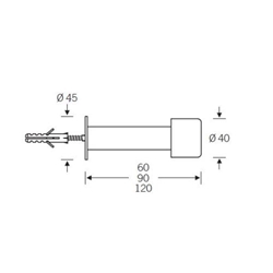 FSB Bodentürstopper, H 32mm, Ø 40mm, Gummi, 38 3880, Schwarz natur Nr. 0 38 3880 00001 0000