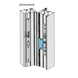 Assa Gleitstück für Mediator 100x30x3mm Kunststoff Links/Rechts verwendbar Nr. 65.000010