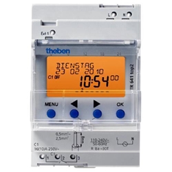 Reiheneinbau-Digital-Zeitschaltuhr TR 641 top2 mit Jahres- und Astro- Programm, 8 Jahre Gangreserve, 110-240V AC Nr. 5705385