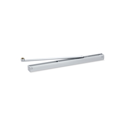 Geze OT-Gleitschiene, für Oben-Türschließer, ALU, TS 5000 Ecline, Bandseite, silberfarbig eloxiert, 1-flg., aufliegend, H 30mm, L 425,50mm (PG:23) 143572
