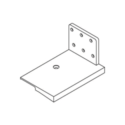 Roto Haustür-Schwellenhalter für Bodenschwelle, Eifel, Kunststoff, zum Aufschrauben, grau, unbehandelt, DIN Links/Rechts, Tiefe min. 68mm (MG:57) 562608