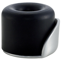 KWS Türpuffer 2015 Gummi schwarz, mit Pufferkappe Stahl silberfarbig lackiert mit Dübel & Schraube Nr. 201502