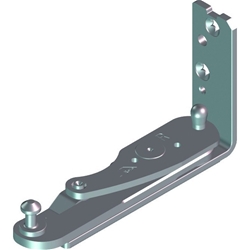 Roto DK-Ecklager, H, DIN Links, NT Designo II, Stahl, verzinkt (MG:12) 563737