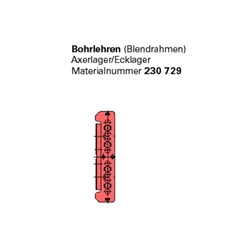 Roto DK-Bohrlehre, für Ecklager K3/100, NT, DIN Links/Rechts, Stahl, verzinkt (MG:02) 230729