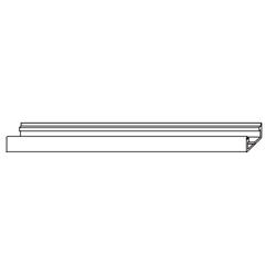 Maco Alu-Profil für Stulpflügelgetriebe L=1250mm blank Nr. 37536