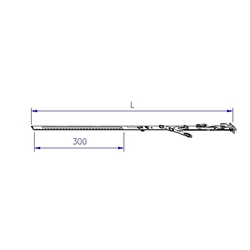 Maco Stulpflügelgetriebe Fix Gr.1 mit Schließteil FFH 550-800mm Silber Nr. 54964
