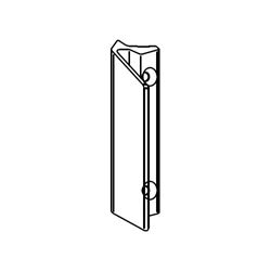 Maco Glasfalzgriff BASE 70x20mm silber, sichtbare Verschraubung, ohne Schrauben Nr. 36870