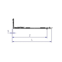 Maco Mittelverschluß 400 mit 1 i.S. FFH/FFB 750-1050mm Silber Nr. 55334