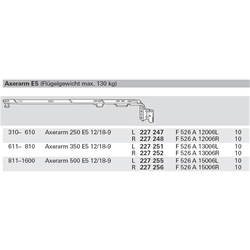 Roto Axerarm E5 12/18-9 Gr. 250 DIN Rechts F526A12006R (MG:11) 227248