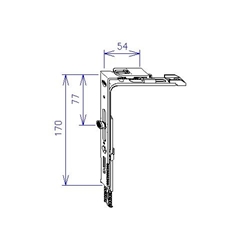 Maco Winkeltrieb B Verbindungsplättchen lose Silber Nr. 52779