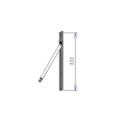 Maco Öffnungsbegrenzung mit Bremse langer Arm ohne Schließteil Silber Nr. 52977