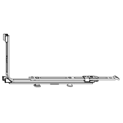 Maco Eckumlenkung MM mit 1 i.S. waagerecht verlängerbar FFB 320-1650mm Silber Nr. 222205