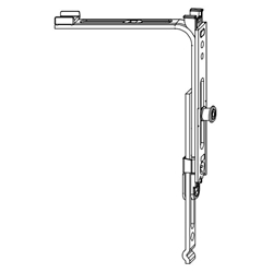 Maco Eckumlenkung MM senkrecht verlängerbar mit 1 i.S. FFH 750-2450mm Silber Nr. 222209