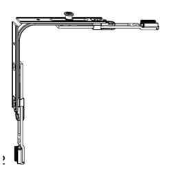 Maco Eckumlenkung MM für Schrägfenster FFB 440-1300mm Silber Nr. 222212