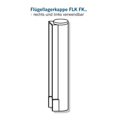 Winkhaus DK-Abdeckkappe, für Flügellager, FK-F 20-6/20, Kunststoff zum Aufclipsen, DIN Links-Rechts, weiß (MG:A1) 1536448