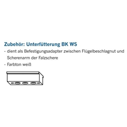 Winkhaus DK-Unterfütterung, für Balkontürschnäpper, UF BK DIN Links-Rechts, weiß, lackiert, zum Klemmen (MG:E1) 1477943