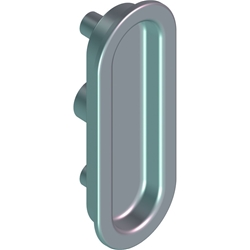 Roto Schiebefenstertür-Griffmulde, ohne Lochung, 43mm, RotoLine, silber, eloxiert, zum Einlassen, zum Anschrauben (MG:2A) 494472