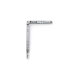 Geze OL-Eckwinkelgetriebe, FZ 90, DIN Links, ohne Kurbelstange, Hub 54mm, 16mm kantig, verzinkt (PG:24) 030809