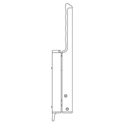 Hautau Handhebel FL 190 einzeln HUB 58mm RAL9016 weiß (PG:205) 171038