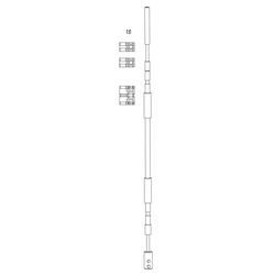 Hautau Beutel mit flexiblem Gestänge komplett mit Zubehör L=1000mm weiß (PG:240) 175365