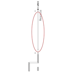 Hautau LM-Rohr für Kurbelstange L=2500mm EV1 Spindelgetriebe (PG:250) 108437