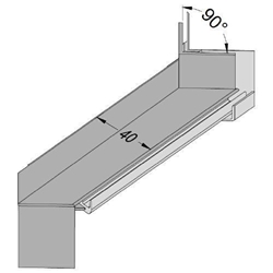 Gutmann Außeneckverbinder, 165mm, 90°, Aluminium VFG 400 AE, EV1 eloxiert inkl. Dichtset (VE= 10 Stück)