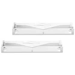 Regel-air FFL für KF-Fenster, Typ RF, Komplettset, weiß, Typ 19, Dichtung schwarz für Dichtungsgröße 3,1-3,5mm für Brügmann, Finstral, Gealan, Hapa, Internorm, Profine, Osmo (besteht aus: 2x Lüfter, 2x Nippel, 2x Dichtung kurz, 2x Dichtung lang, 4x Schraube)