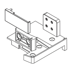 Roto Haustür-Setzpfostenhalter für Bodenschwelle, Eifel, Kunststoff, laschenverschraubt, grau, unbehandelt, Tiefe min. 70mm, Aluplast 4000 (MG:57) 547820