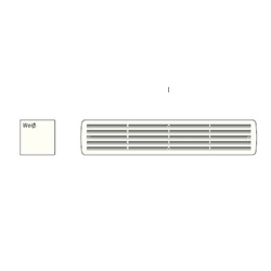 Hoju Kunststoff Lüftung 457x92mm Türausschnitt 433x77mm Kunststoff, weiß Nr. 9020 W nach DIN 18017