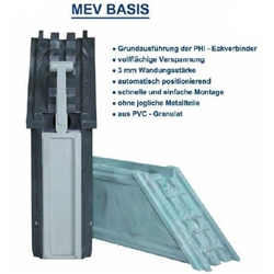 PHI Eckschweißverbinder 50/35/2,5 (Satz=8 Stück) Rehau Geneo Nr. MEV50352,5 (MEV PRO)