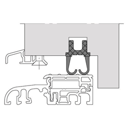 Roto Haustür-Dichtung, für Türschwellenprofil, Sylt, schwarz, zum Einnuten, 16mm, 80m (MG:57) 543428