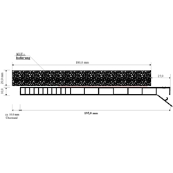 Menke Rollladenkastendeckel 195mm mit 20mm Flex-Isolierung Alukaschiert, WLG032, R=076 qmK/W (a 6 Meter) Nr. D195 flex