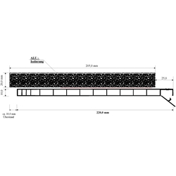 Rollladenkastendeckel 220mm mit 20mm Flex-Isolierung Alukaschiert, WLG032, R=076 qmK/W (a 6,00 Meter) Nr. D220 flex