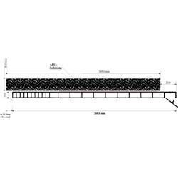 Rollladenkastendeckel 260mm mit 20mm Flex-Isolierung Alukaschiert, WLG032, R=076 qmK/W (a 6,00 Meter) Nr. D260 flex