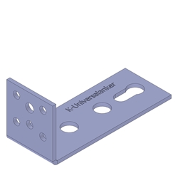 Knelsen Fenstermontagewinkel, FMW-40x90x2,5mm, Flachstahl für die untere Befestigung Nr. K-405110-1