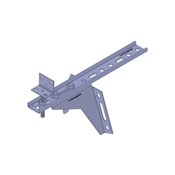 Knelsen WU-ST-Anker, Fensteranker WU-ST-300x3,0-110-W, U-Profil mit Konsole und Winkelanschluss, für die untere Fenstermontage Nr. K-405071-W